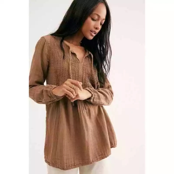 CP Shades Tops - CP Shades Tuck Tunic in Coriander Size XL
